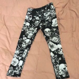 Evolution & Creation Skull and Roses leggings
